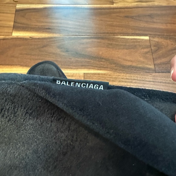 BALENCIAGA BLACK SOFT VELOUR SANDAL SLIPPER SIZE 36 - Picture 7 of 16